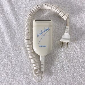 Vintage Philips White Blue Ladyshave Electric Razor